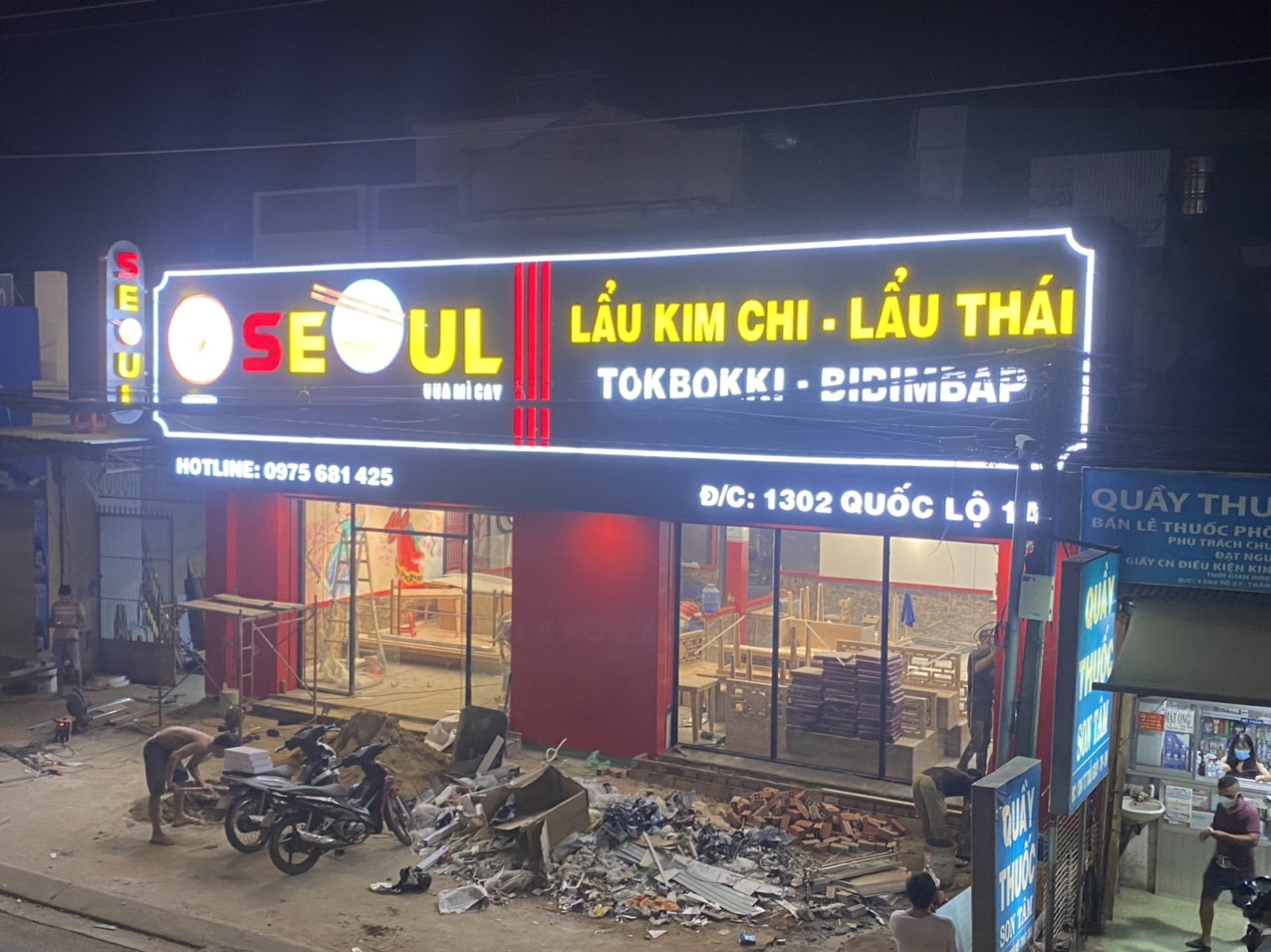 Công trình lẩu kim chi lẩu thái SEOUL – TOKBOKKI -BIDIMBAP 1302 Quốc lộ 1A